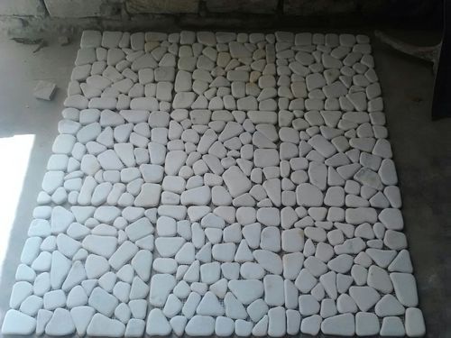 Rectangular Polished Marble Mosaic Tiles, for Flooring, Pattern : Plain