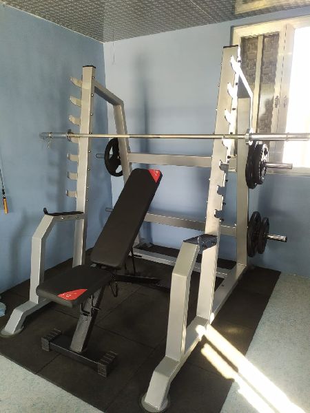 Mild Steel Polished Commercial Squat Rack, for Gym, House, Feature : Comfortable, Durable, Light Weight