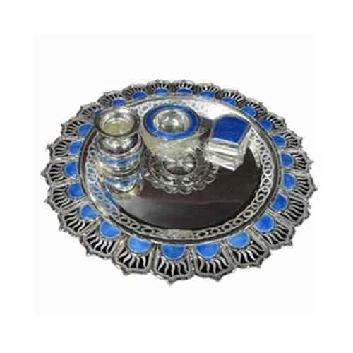 Silver pooja thali, Feature : Attractive Pattern, Durable, Rust Finishing