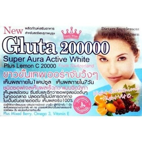 Gluta 200000mg Skin Whitening Glutathione Pills, Packaging Type : Bottle