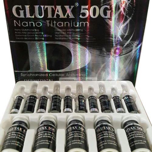 Glutax 50gs Nano Titanium Glutathione Injection, Packaging Type : Box