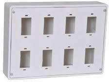 Rectangular Plastic electrical switch board, Color : Grey, White