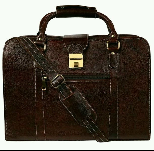 Leather Laptop Bag, Color : Dark Brown