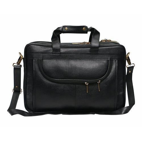 Leather Messenger Bag, Color : Black