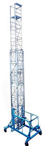 Polished Aluminum Extension Tower Ladder, for Constructional, Color : Grey, Silver