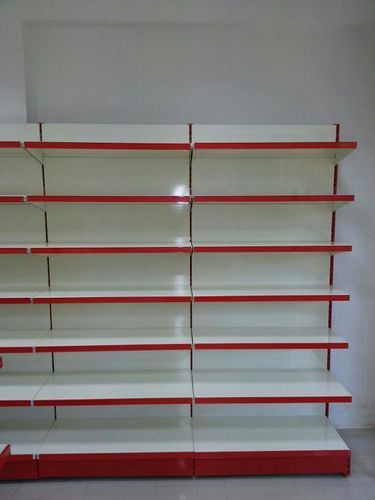 Polished Supermarket Shelves Rack, Shape : Rectangular
