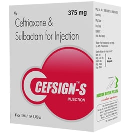 375gm Cefsign-S Cefitiaxone & Sulbactom Injection, for Hospital, Clinical