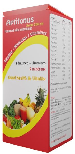 Multivitamin Syrup with Fenugreek, Bottle Size : 200 ml