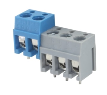 PBT-500 Screw Type PCB Terminal Block, for Electronic Use, Color : Light Grey, Blue