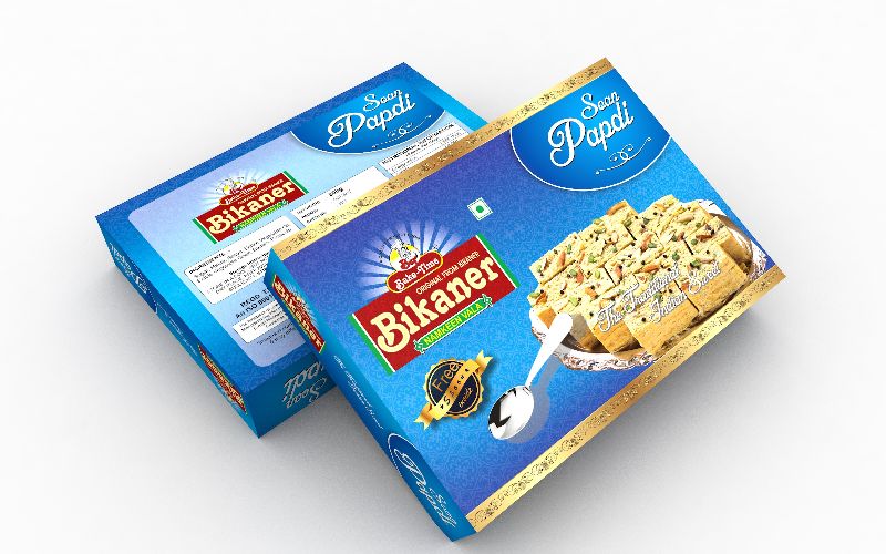 Rectangular Paper Bikaner Food Packaging Box, for Beverage, Feature : Quality Assured