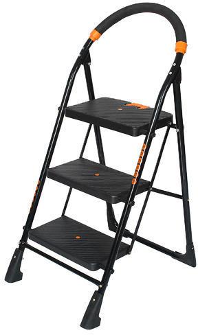 Polished Mild Steel 3 Steps Ladder, Feature : Durable, Fine Finishing, Heavy Weght Capacity, Light Weight