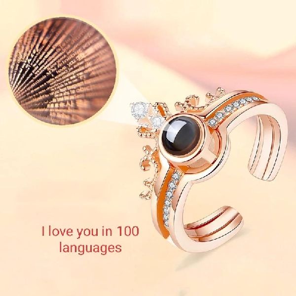 i love in 100 language ring