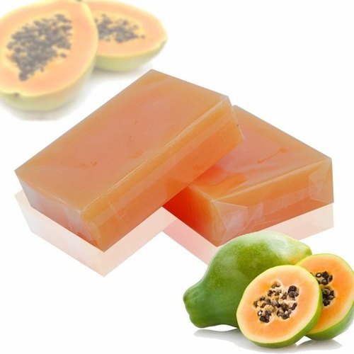 Matin Impex Rectangular Papaya Soap Base, Feature : Skin Friendly