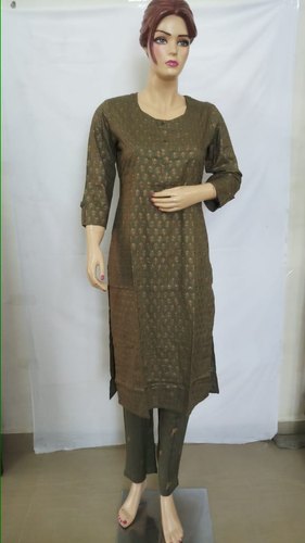 Fancy Kurti with Pant, Knitted Type : Machine Made
