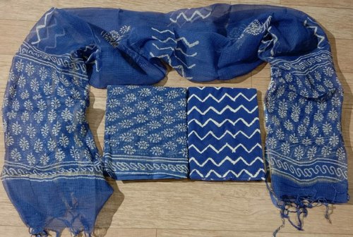 Cotton Fabric Kota Doria Suit, for Garments, Pattern : Printed