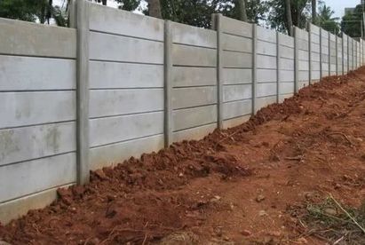 Cement Precast Concrete Compound Wall, for Boundaries, Pattern : Plain