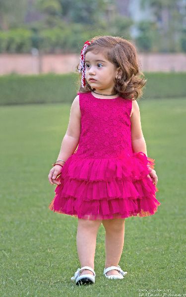 Casual Wear Kids Girls Cotton Frock at Rs 200/piece in Surat