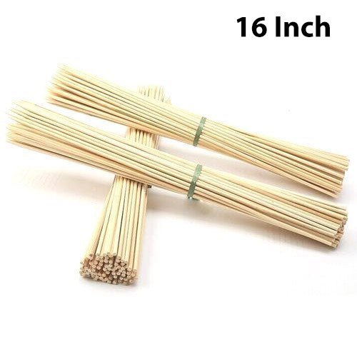 16 Inch Bamboo Sticks, Color : Creamy