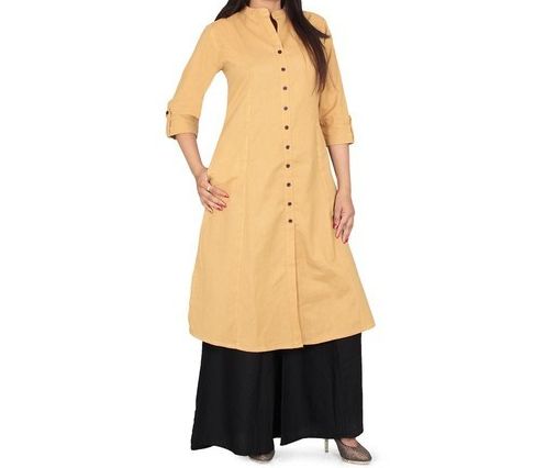 Long Sleeve Cotton Ladies Kurta, Size : XS, M, XL, XXL, Plus Size