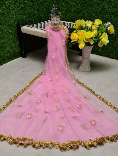 Printed Net Cut Work Dupatta, Feature : Shrink Resistance, Skin Friendly