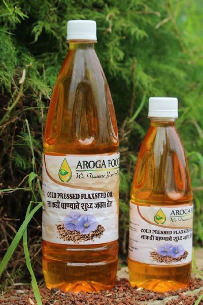 Aroga Foods Cold Pressed Flaxseed Oil, for Inflammatory Diseases, Rheumatoid Arthritis, Form : Liquid