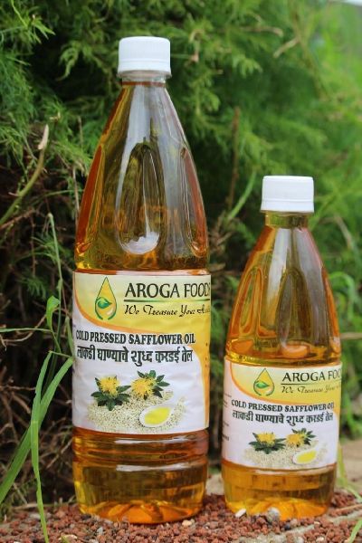 Aroga Foods Cold Pressed Safflower Oil, Packaging Type : Plastic Bottle