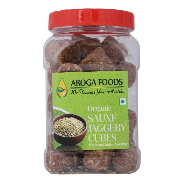 Aroga Foods Organic Saunf Jaggery Cubes, for Sweets, Feature : Easy Digestive, Non Added Color