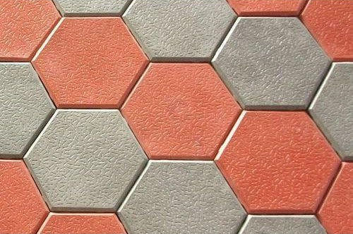 Concrete Hexagonal Paver Block, For Flooring, Color : Red Grey