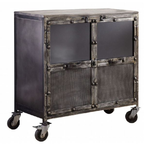 90x40x90 Cm Mango Wood and Iron Sideboard