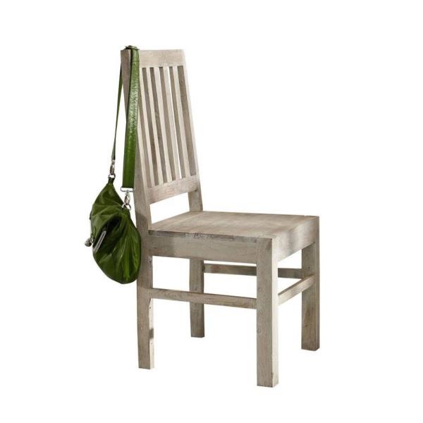 45cmx45cmx100cm Modern Solid Acacia Wood Chair, Color : White Stone