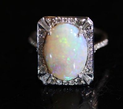 5.81 Carat Opal Ring, Occasion : Party Wear