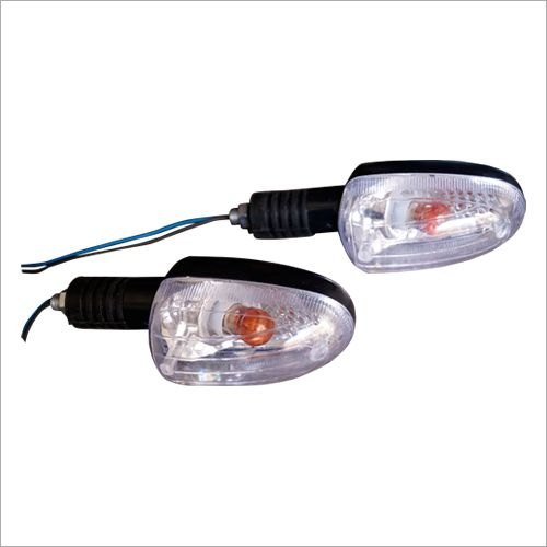 Plastic Glass Bajaj Platina Blinker Assembly, Shape : Round