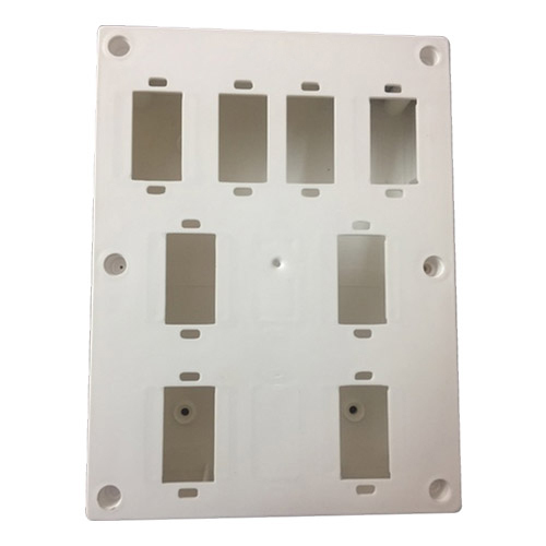 Rectangular Plastic Switch Board, for Electric Fitting, Color : white, Creamy