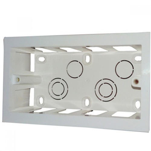 Rectengular Plastic Switch Box, Color : White