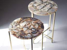 Rectangular Polished Agate End Table, for Home, Hotel, Parlour, Feature : Attractive Designs, Durable