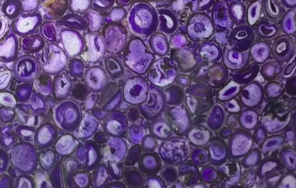 Rectangular Polished Purple Agate Stone Slab