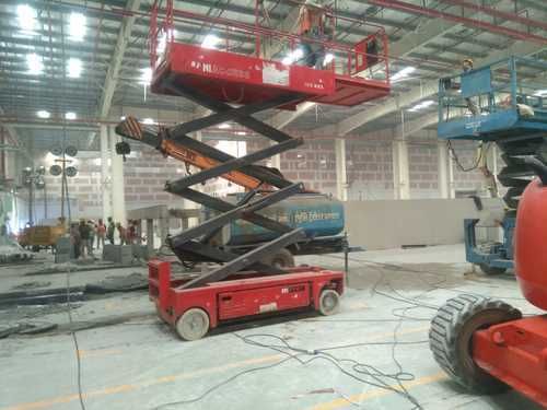 Semi Automatic Boom Lift Scissor Lift, Color : Red