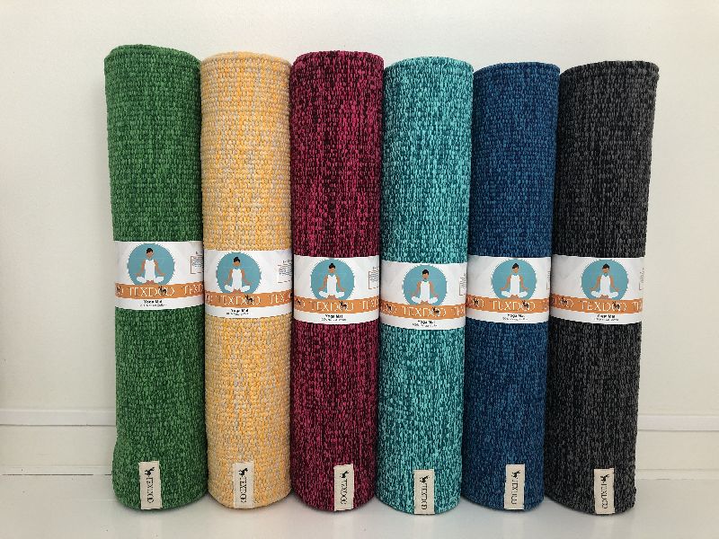 Cotton Yoga Mat, Color : Multi