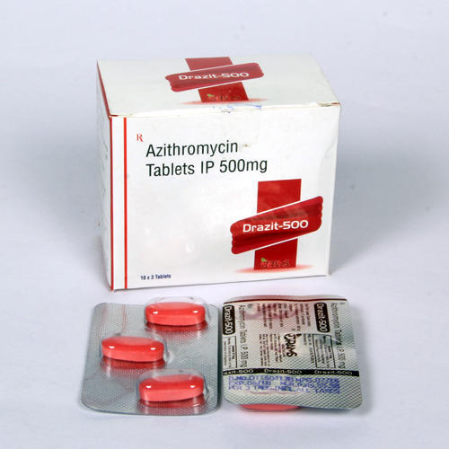 Azithromycin 500 mg Tablets, Packaging Type : Strip