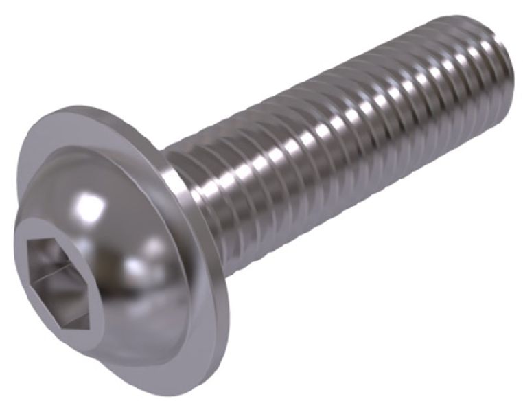 Socket Button Head Flange Screws, for Industrial, Resembling Roofing, Watertight Joints, Size : Multisizes
