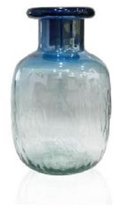 7 Stars Blue Glass Vase, Packaging Type : Box