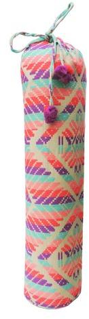 Woven Jacquard Fabric Embroidered Yoga Mat Bag, Color : Multicolor