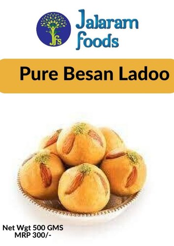Jalaram Foods Besan Laddu, Packaging Size : 500g, 1 kg pack