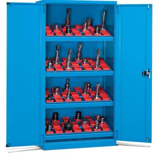 Double Door MS Tools Storage Cabinet, Color : Blue