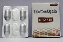 Bionaz Itraconazole 100mg Capsules, Packaging Type : Plastic Bottle