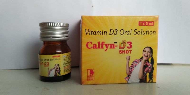 Calfyn-D3 Natural Vitamin D3 Oral Solution, for Chemical Industry, Fat Loss, Body Fitness