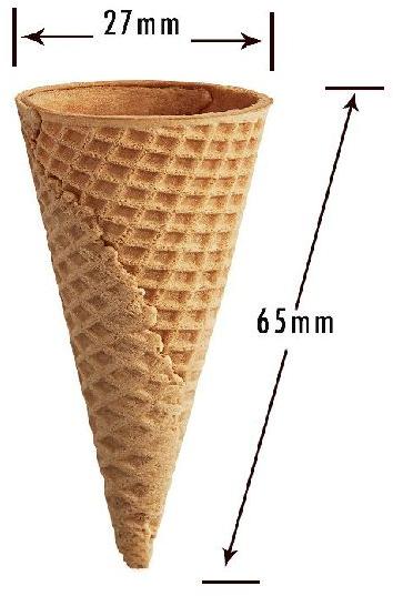 65mm Sugar Ice Cream Cone, Taste : Sweet