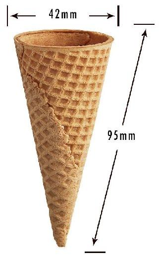 95mm Sugar Ice Cream Cone, Taste : Sweet