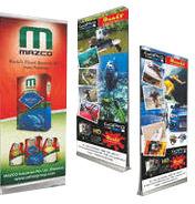Rectangular Steel Roll Up Standee, for Car Showroom, Exhibition, Mall, Mobile Showroom, Size : 6X3feet