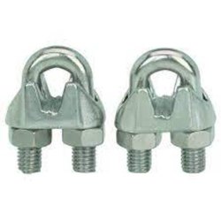 AARTI INDUSTIRES Mild Steel Wire Rope Clamps, Color : White